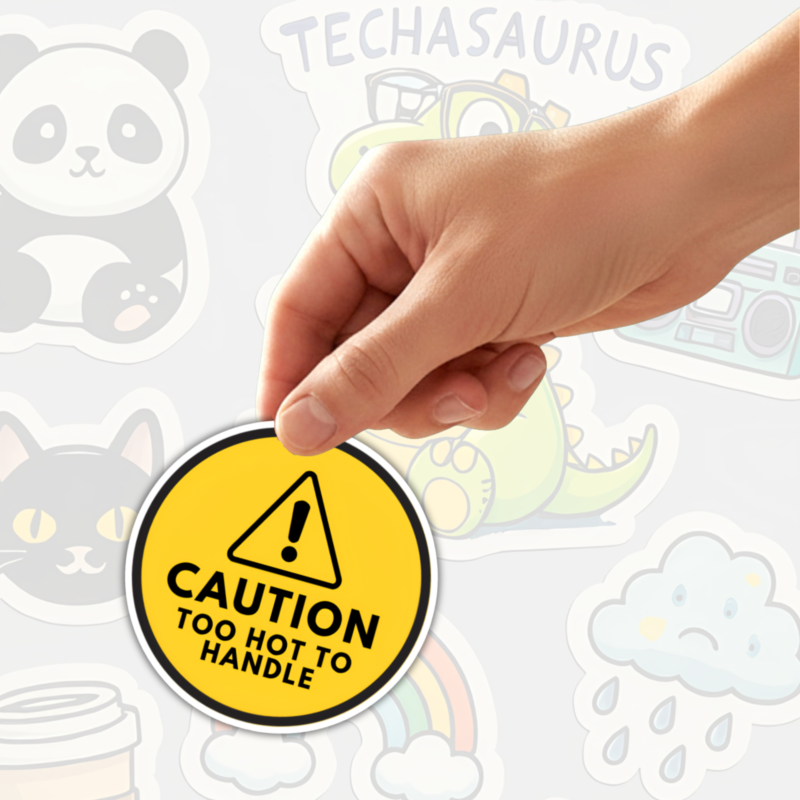Too Hot To Handle - Die Cut Sticker