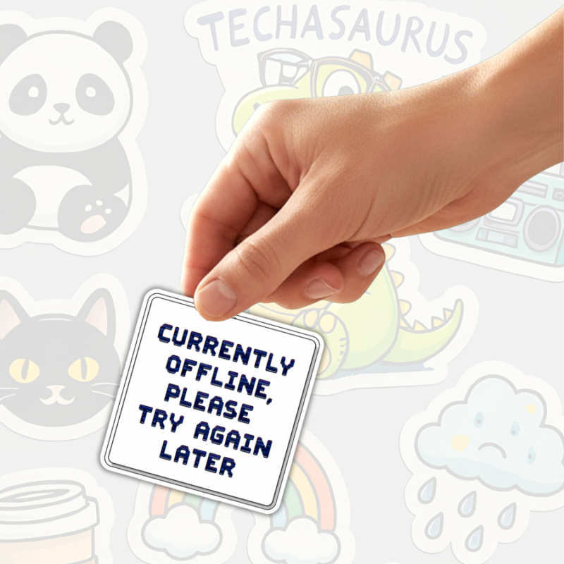 Currently Offline - Die Cut Vinyl Sticker