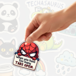 Tabs Open - Die Cut Vinyl Sticker
