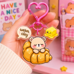Snuggle Bear Key Charms Set