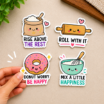 Mix a Little Happiness – Die-Cut Fridge Magnet Set