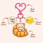 Snuggle Bear Key Charms Set - Image 2