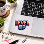 Level Up - Die Cut Vinyl Sticker - Image 2