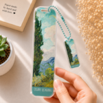 Starry Meadow – Acrylic Bookmark with Charm