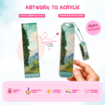 Starry Meadow – Acrylic Bookmark with Charm - Image 2