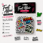 Font Affair Vinyl Stickers - Pack Of 50 Stickers - Image 5