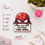 Tabs Open - Die Cut Vinyl Sticker - Image 4