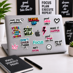 Font Affair Vinyl Stickers - Pack Of 50 Stickers - Image 2