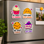 The Cozy Bakery – Die-Cut Fridge Magnet Set - Image 2