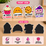 The Cozy Bakery – Die-Cut Fridge Magnet Set - Image 4