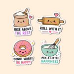 Mix a Little Happiness – Die-Cut Fridge Magnet Set - Image 2