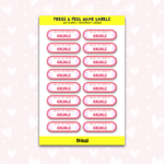 Hearts | Custom Kids Press & Peel Name Labels