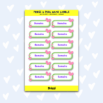 Heart Tag | Custom Kids Press & Peel Name Labels