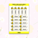 Bee | Custom Press & Peel Name Labels for Kids