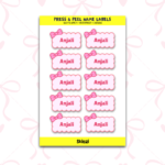 Cute Bow | Custom Kids Press & Peel Name Labels