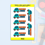 Mini Car | Custom Kids Press & Peel Name Labels